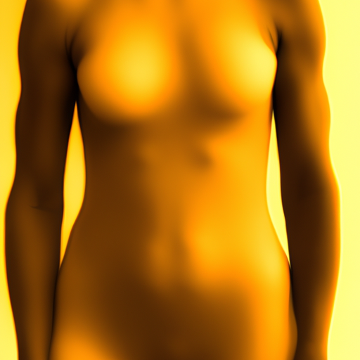 תמונה של פלג גוף עליון של אדם עם גוון צהוב כדי להצביע על צהבת
