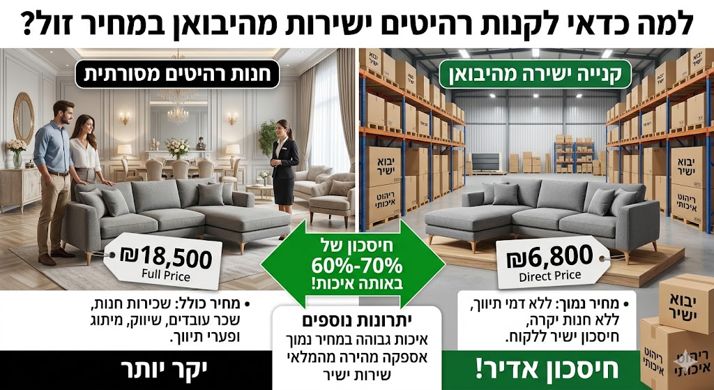 למה כדאי לקנות רהיטים במחירים זולים דרך יבואן ולא מהחנות